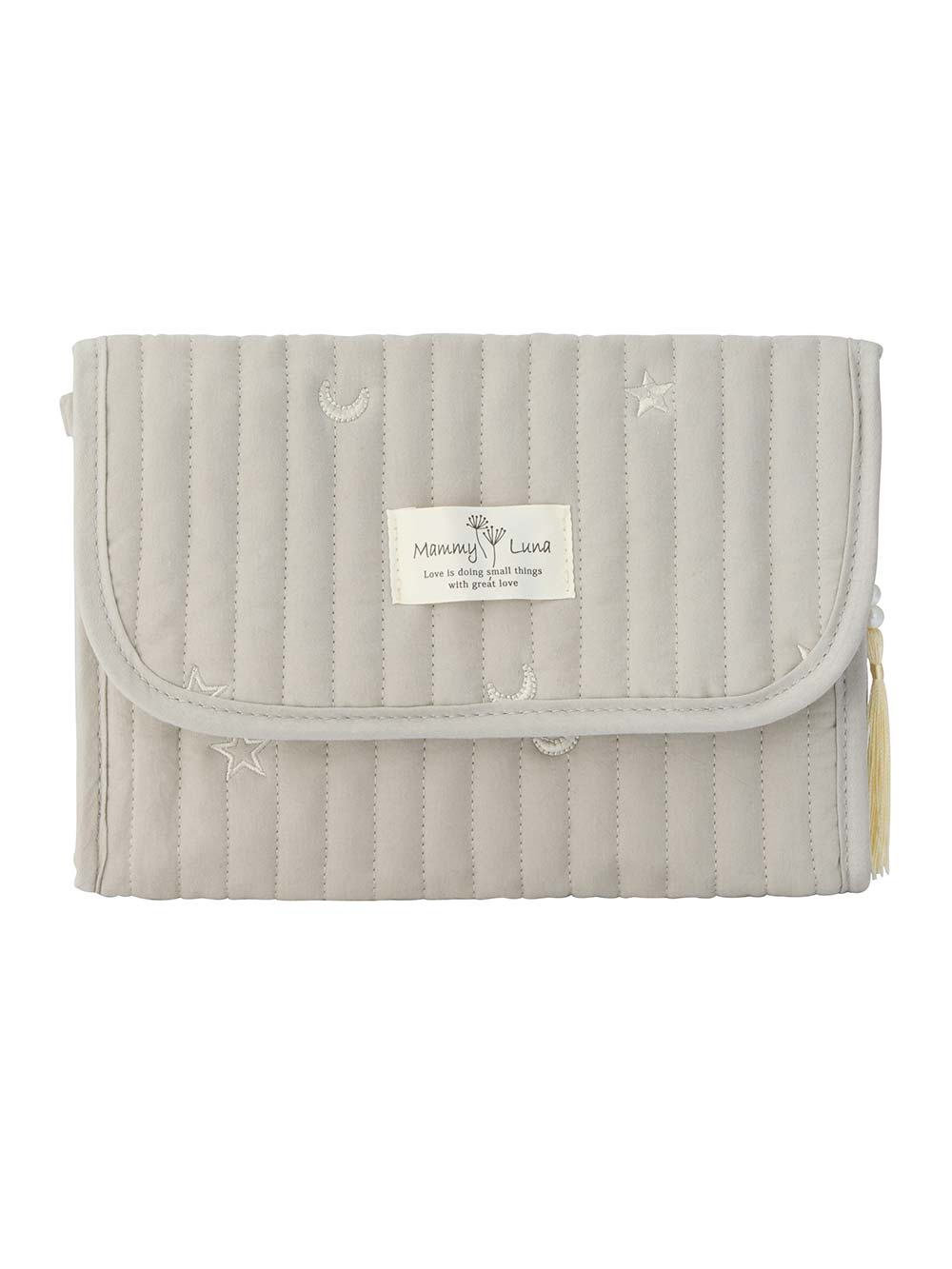 母子手帳ケース|【MAMMY LUNA】イブル　ヌビキルト　マルチケース　母子手帳ケース|グレー