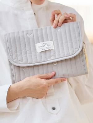 母子手帳ケース|【MAMMY LUNA】イブル　ヌビキルト　マルチケース　母子手帳ケース|グレー