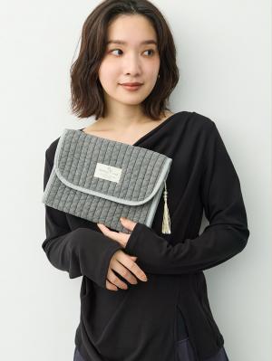 母子手帳ケース|【MAMMY LUNA】イブル　ヌビキルト　マルチケース　母子手帳ケース|チャコールグレー（ヴィンテージ風）
