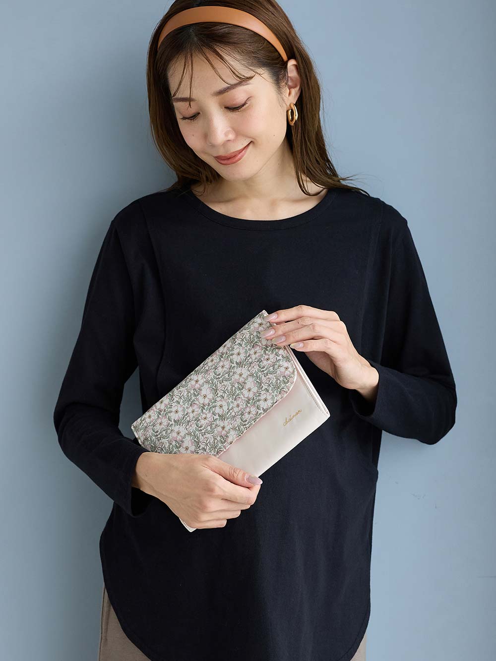 母子手帳ケース|犬印本舗　リバティ母子手帳ケース|ベージュ