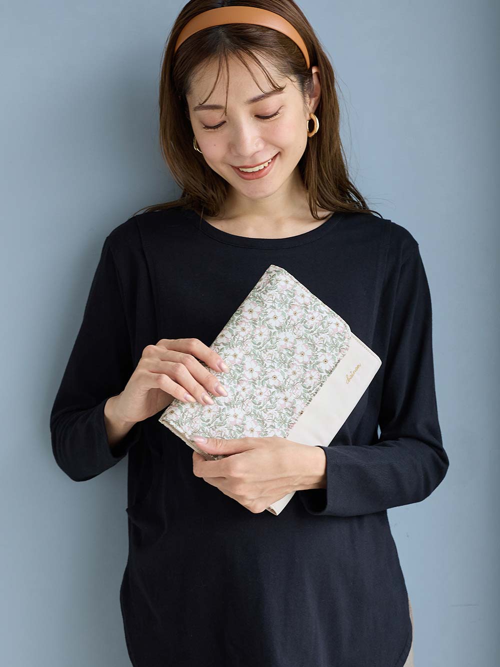 母子手帳ケース|犬印本舗　リバティ母子手帳ケース|ベージュ