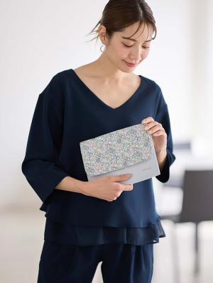 母子手帳ケース|犬印本舗　リバティ母子手帳ケース|ブルーグレー