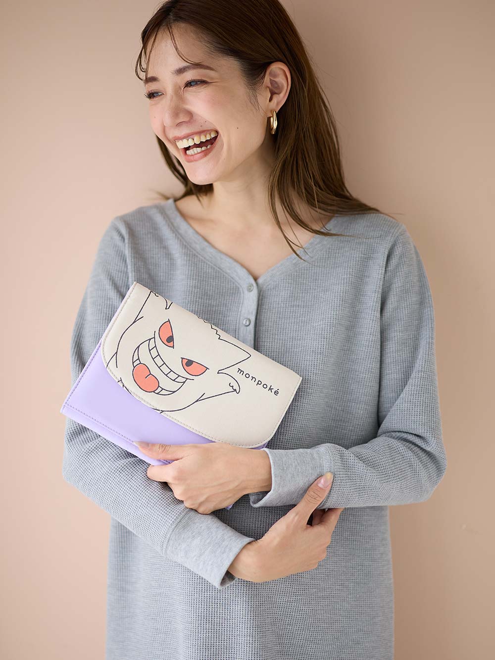 母子手帳ケース|monpokeモンポケ母子手帳ケース|パープル（ゲンガー）