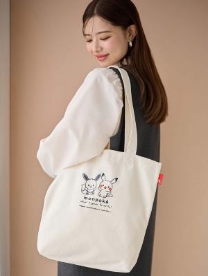 マザーズバッグ・ママバッグ|monpokeモンポケ トートバッグ|キナリ(ピカチュウ&イーブイ)