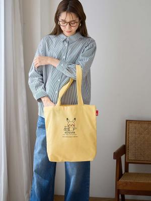 マザーズバッグ・ママバッグ|monpokeモンポケ トートバッグ|イエロー(ピカチュウ&デデンネ)