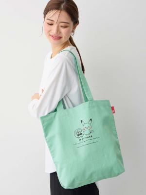 マザーズバッグ・ママバッグ|monpokeモンポケ トートバッグ|グリーン(ピカチュウ&モクロー)