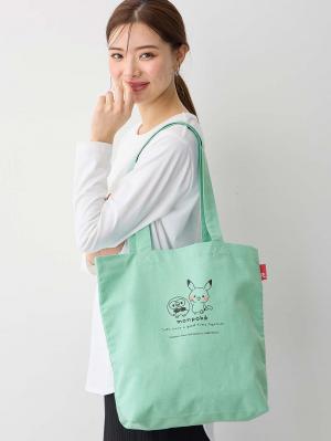 マザーズバッグ・ママバッグ|monpokeモンポケ トートバッグ|グリーン(ピカチュウ&モクロー)