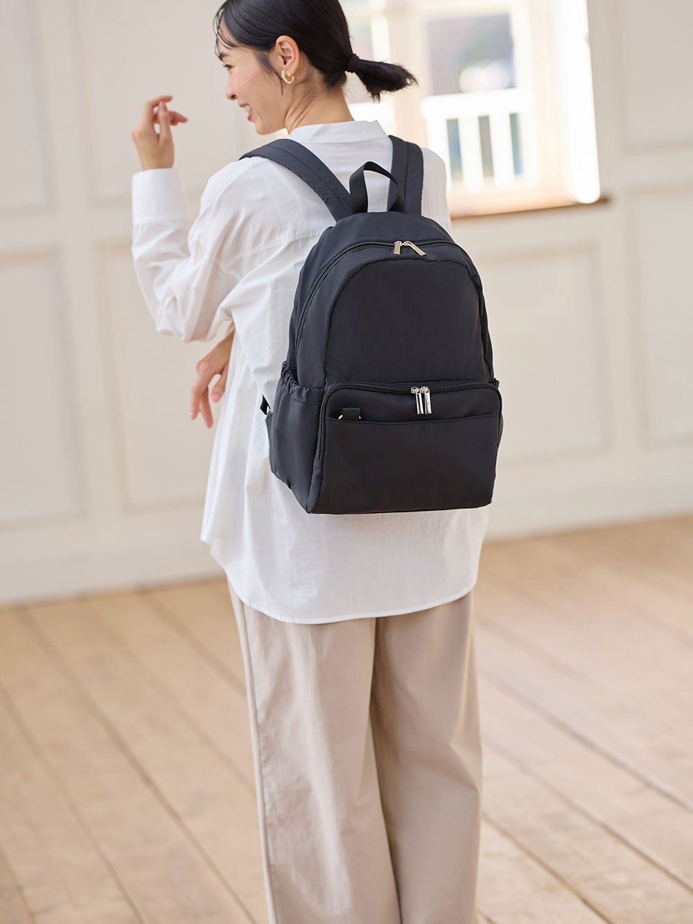 マザーズバッグ・ママバッグ|犬印本舗 収納上手なマザーズリュック|ブラック