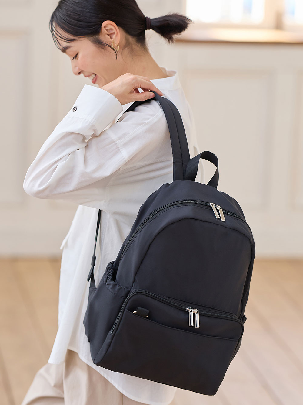 マザーズバッグ・ママバッグ|犬印本舗 収納上手なマザーズリュック|ブラック