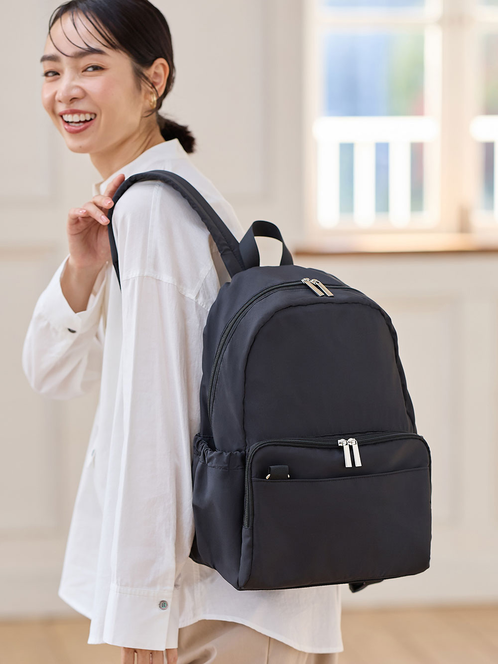 マザーズバッグ・ママバッグ|犬印本舗 収納上手なマザーズリュック|ブラック