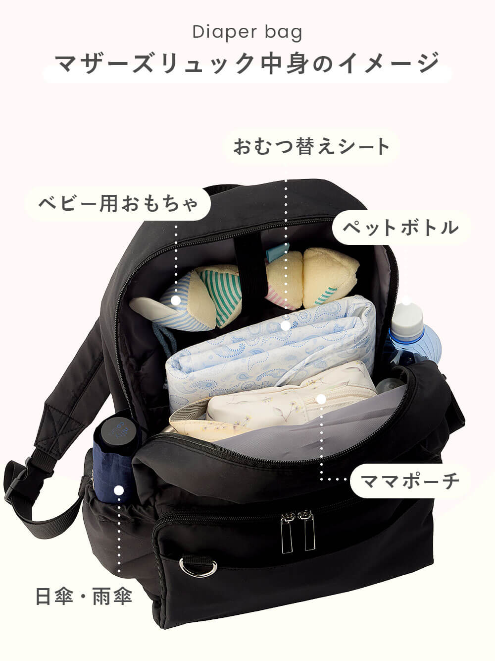 マザーズバッグ・ママバッグ|犬印本舗 収納上手なマザーズリュック