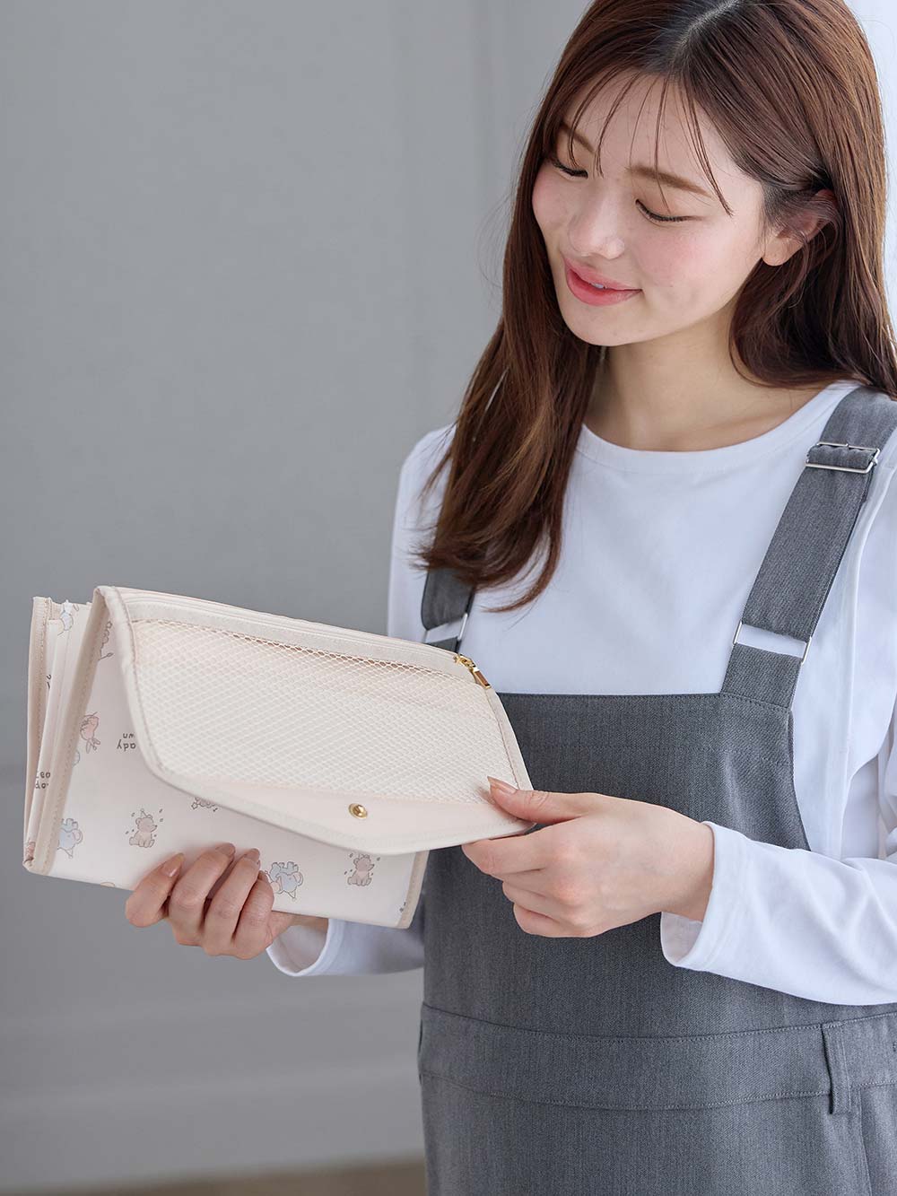 母子手帳ケース|Rosemadame(ローズマダム)母子手帳ケース|アイボリー(アニマル柄)