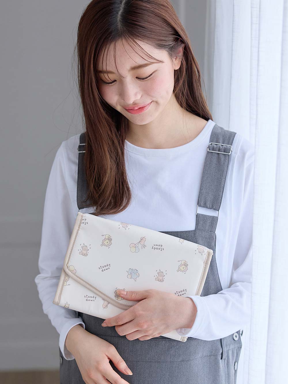 母子手帳ケース|Rosemadame(ローズマダム)母子手帳ケース|アイボリー(アニマル柄)