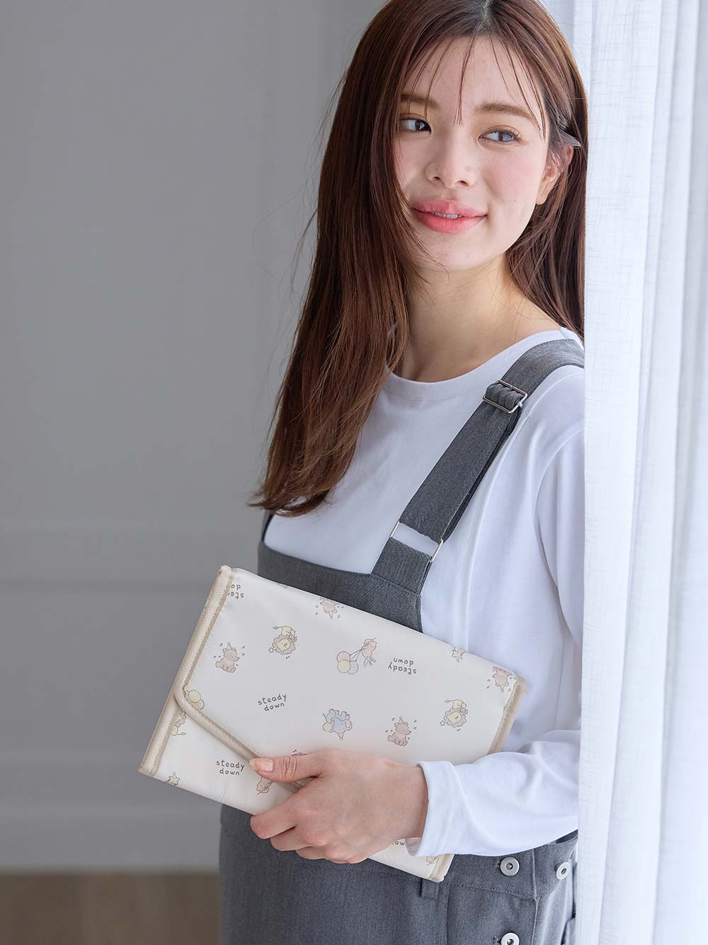 母子手帳ケース|Rosemadame(ローズマダム)母子手帳ケース|アイボリー(アニマル柄)