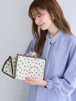 母子手帳ケース|Rosemadame(ローズマダム)母子手帳ケース|チャコール(ダルメシアン柄)