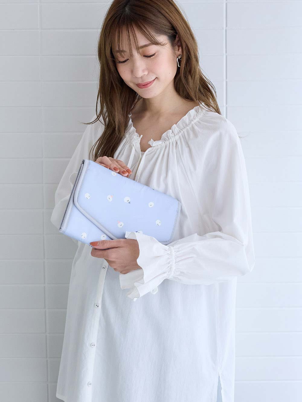 母子手帳ケース|Rosemadame(ローズマダム)母子手帳ケース|ブルー(ピジョンフリーゼ柄)