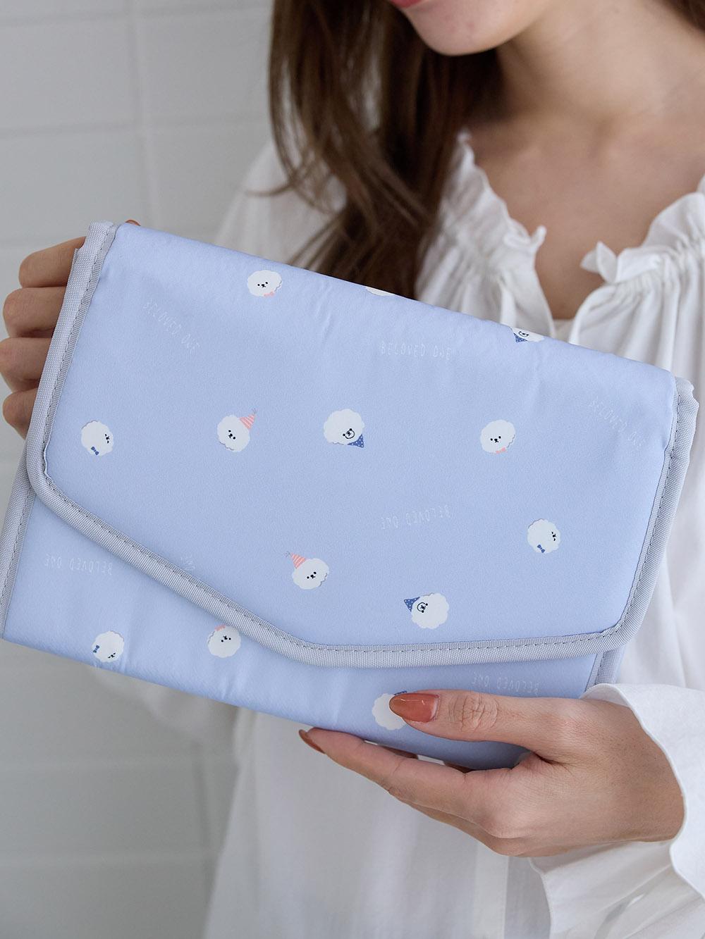 母子手帳ケース|Rosemadame(ローズマダム)母子手帳ケース|ブルー(ピジョンフリーゼ柄)