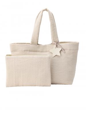 マザーズバッグ・ママバッグ|犬印本舗　コットンヌビ　マザーズトート　ポーチ付|ベージュ