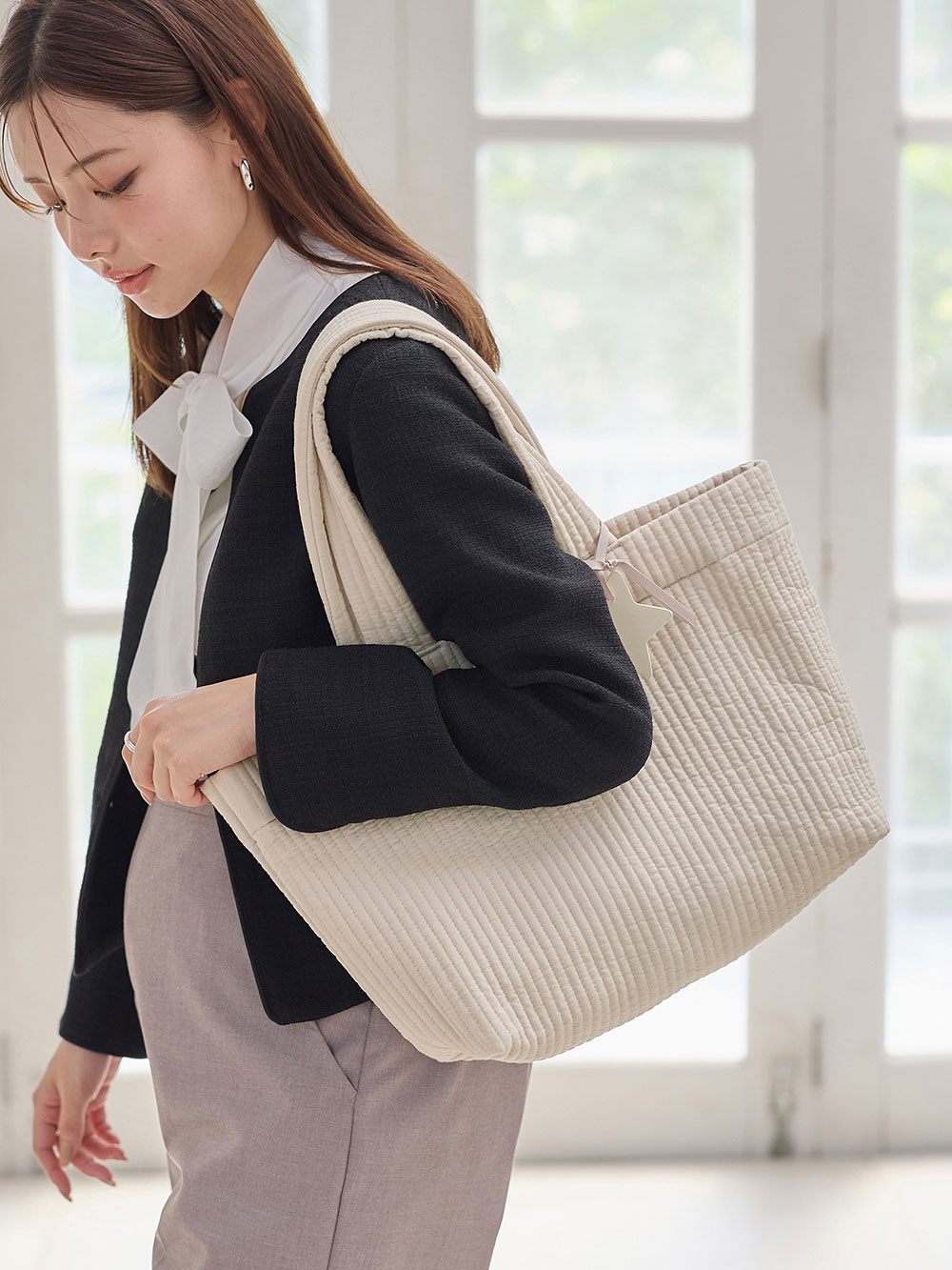 マザーズバッグ・ママバッグ|犬印本舗　コットンヌビ　マザーズトート　ポーチ付|ベージュ