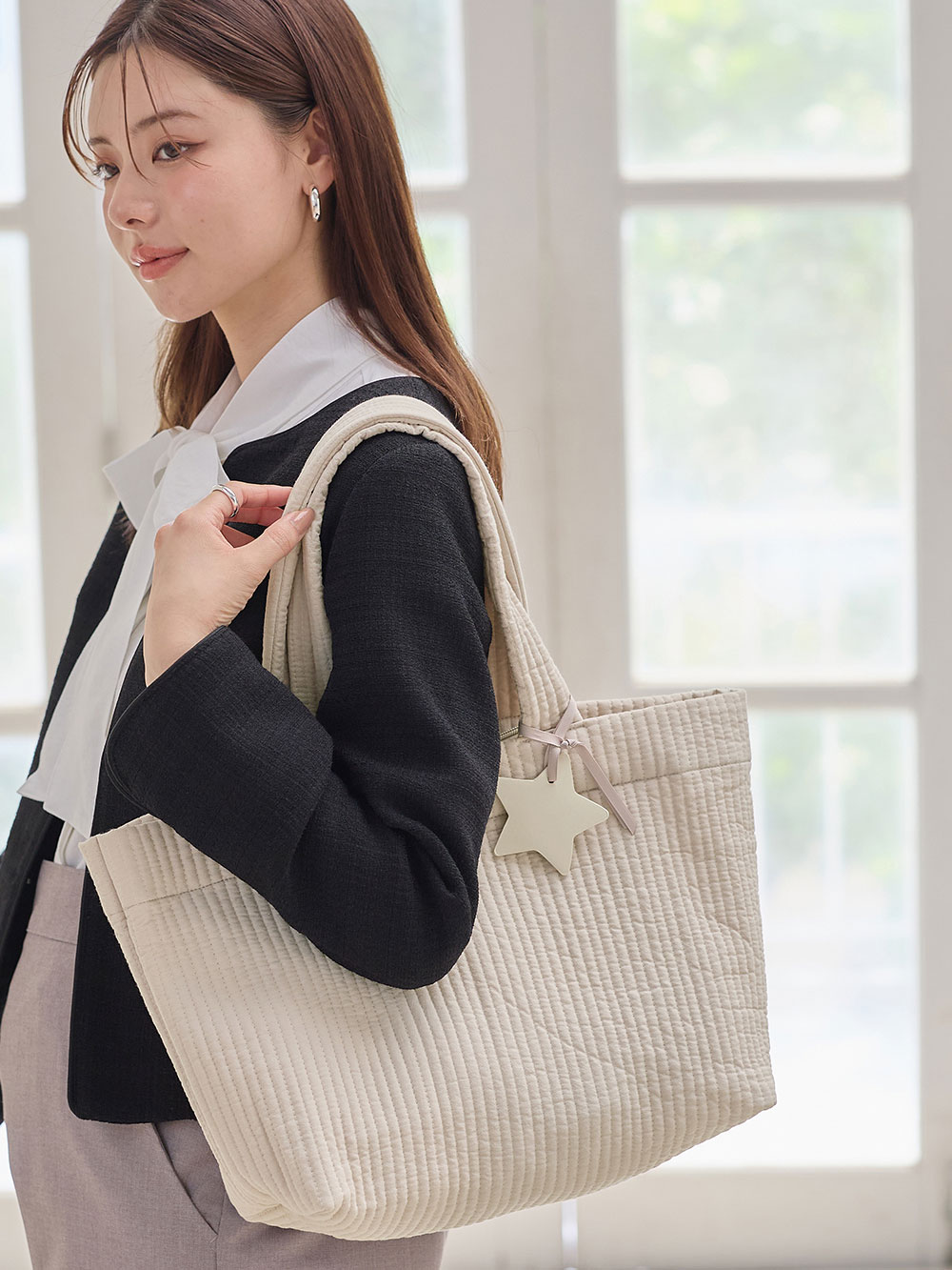 マザーズバッグ・ママバッグ|犬印本舗　コットンヌビ　マザーズトート　ポーチ付|ベージュ