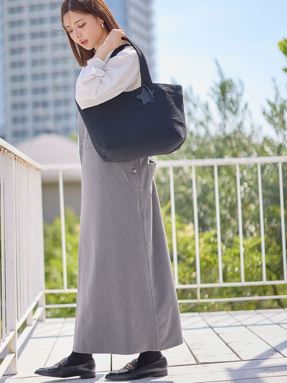 マザーズバッグ・ママバッグ|犬印本舗　コットンヌビ　マザーズトート　ポーチ付|ブラック