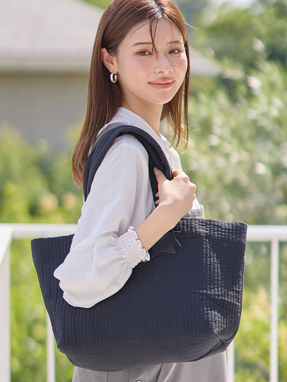 マザーズバッグ・ママバッグ|犬印本舗　コットンヌビ　マザーズトート　ポーチ付|ブラック