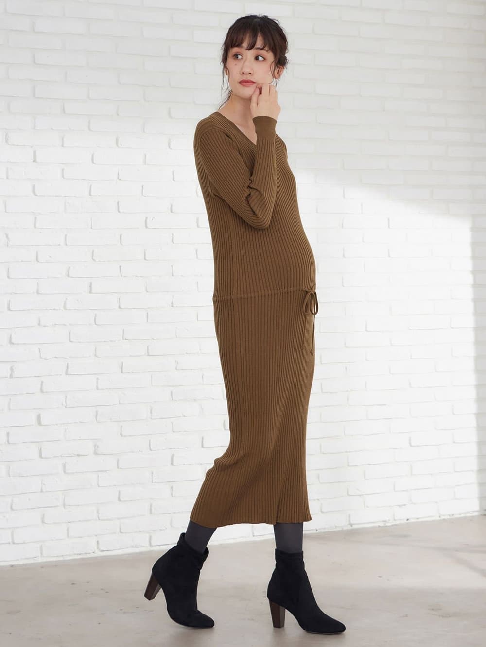 マタニティ ワンピース 産前産後対応 リブニットワンピース マタニティウェア 授乳服通販 エンジェリーベ 公式 マタニティ ワンピース 産前産後対応 リブニットワンピース マタニティウェア 授乳服通販 エンジェリーベ 公式