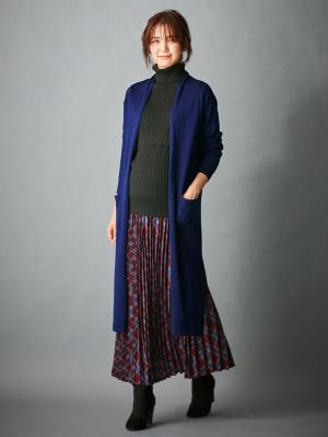 マタニティ トップス|サイドスリットロングトッパーカーディガン　マタニティ・授乳服【出産後も長く使える】