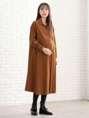 アウトレット|シャツコールワンピース　マタニティ・授乳服