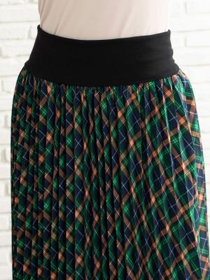 アウトレット|【産前産後】チェックアコーディオンプリーツスカート【出産後も長く使える】