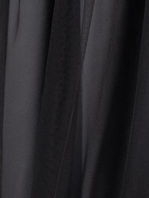 マタニティ ワンピース|ニット＆チュール異素材ロングワンピース　マタニティ・授乳服