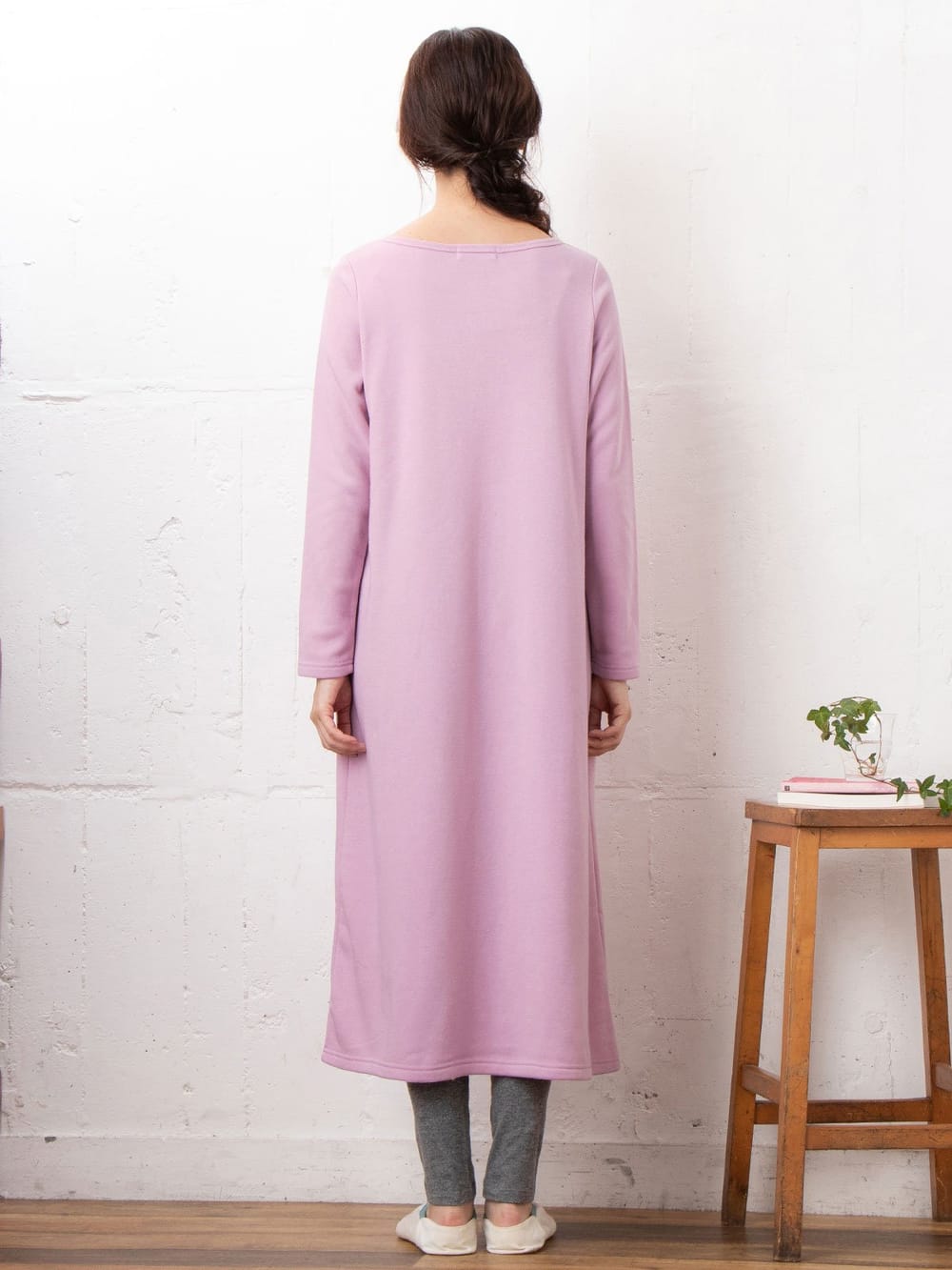 マタニティ パジャマ・ルームウェア|【授乳しやすい】【あったか】ふんわりパイル裏起毛ワンピ×産後も使えるレギンスセットパジャマ