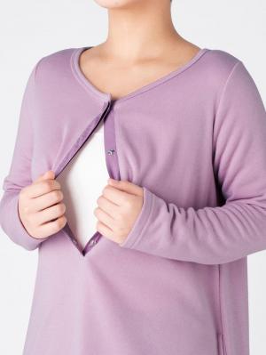 マタニティ パジャマ・ルームウェア|【授乳しやすい】【あったか】ふんわりパイル裏起毛ワンピ×産後も使えるレギンスセットパジャマ