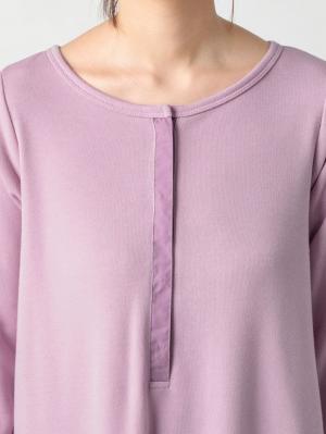 マタニティ パジャマ・ルームウェア|【授乳しやすい】【あったか】ふんわりパイル裏起毛ワンピ×産後も使えるレギンスセットパジャマ