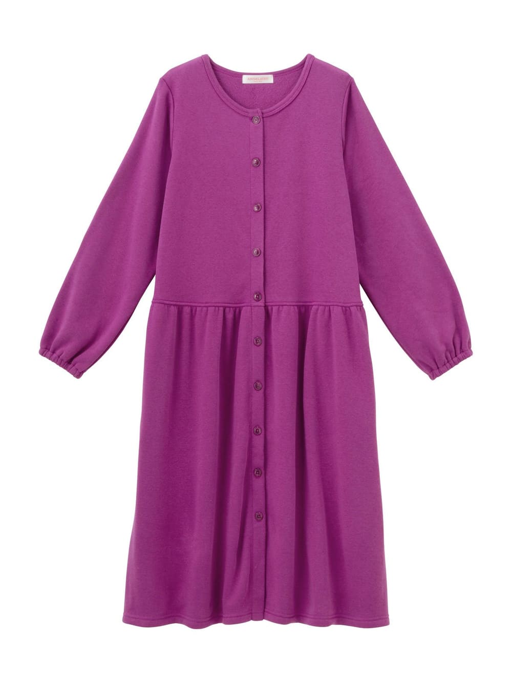 マタニティ パジャマ・ルームウェア|【授乳しやすい】【あったか】ふんわりパイル裏起毛ウエスト切替ギャザーワンピ×レギンスセットパジャマ|パープル