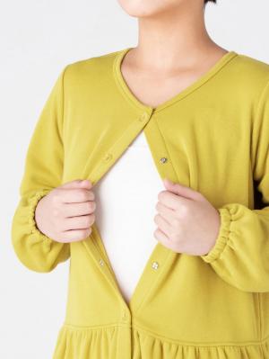 マタニティ パジャマ・ルームウェア|【授乳しやすい】【あったか】ふんわりパイル裏起毛ウエスト切替ギャザーワンピ×レギンスセットパジャマ