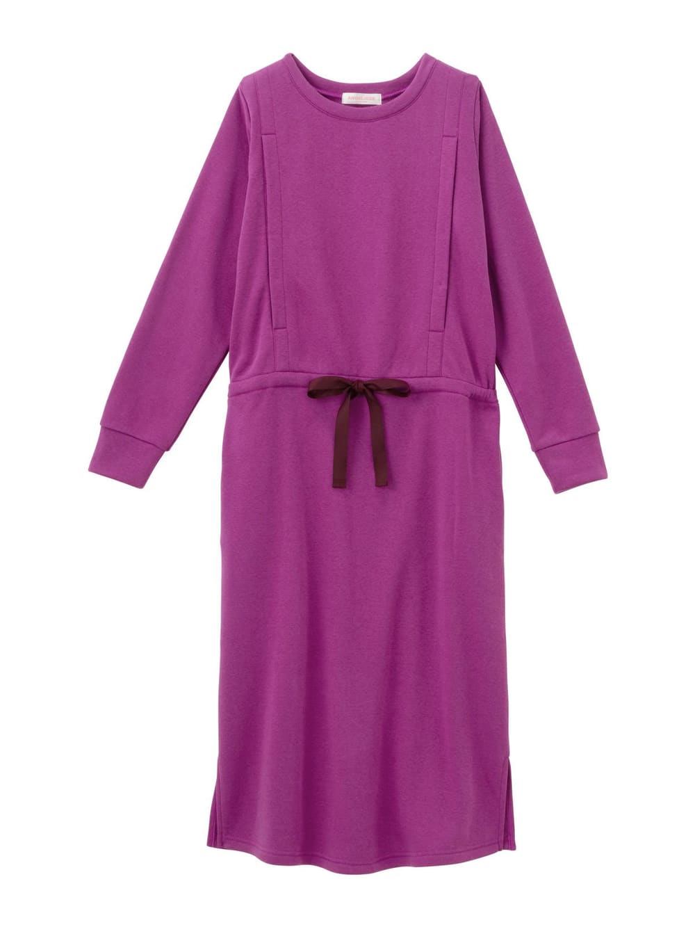 マタニティ パジャマ・ルームウェア|【授乳口付】ふんわりパイル裏起毛ドロストワンピ×産後も使えるレギンスパジャマセット|パープル