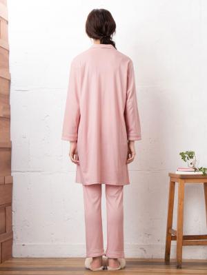 マタニティ パジャマ・ルームウェア|【授乳しやすい】【産前産後対応】やわらかスムースシャツパジャマ（産後も使えるパンツ付）