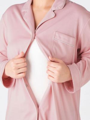 マタニティ パジャマ・ルームウェア|【授乳しやすい】【産前産後対応】やわらかスムースシャツパジャマ（産後も使えるパンツ付）