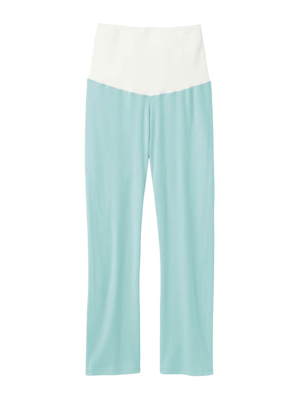 マタニティ パジャマ・ルームウェア|【授乳しやすい】【産前産後対応】やわらかスムースレースリボンパジャマ（産後も使えるパンツ付き）|ミント