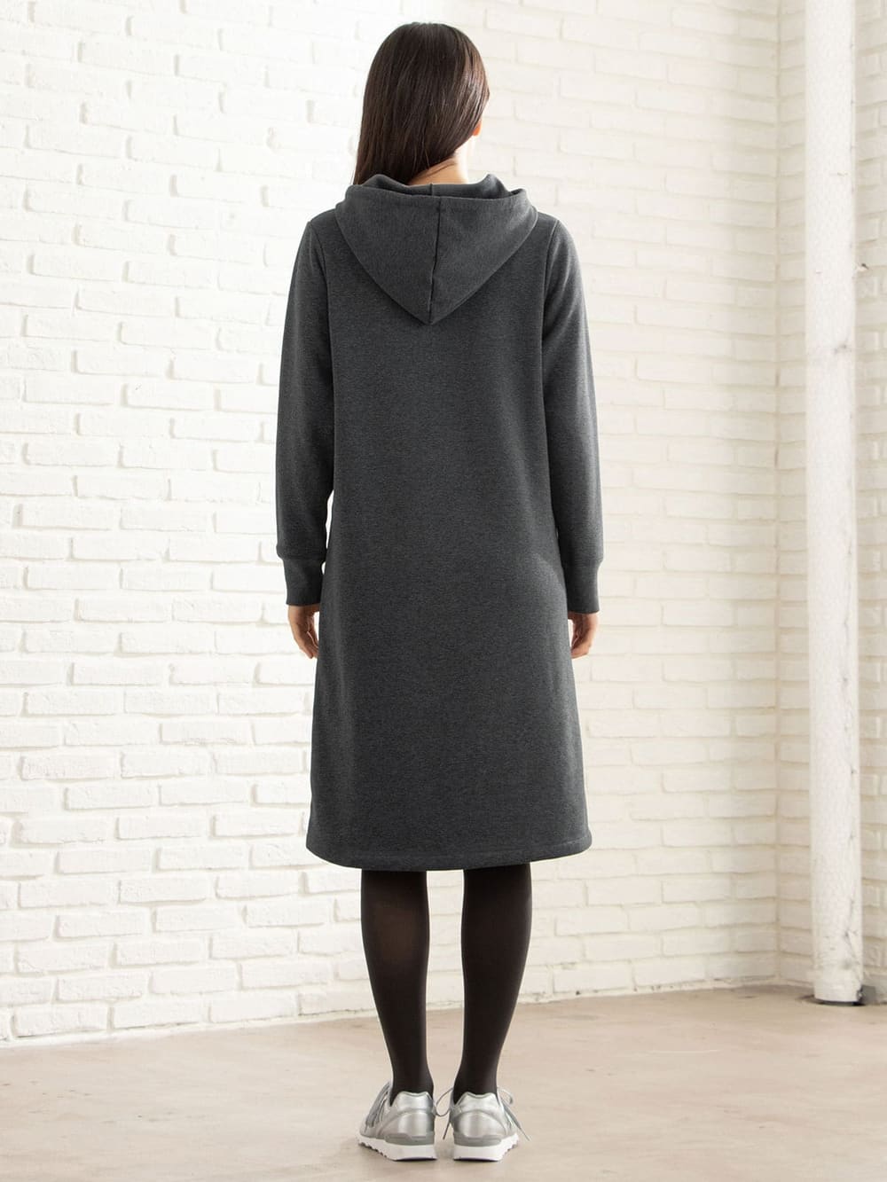 アウトレット|【極暖】裏シャギーロゴパーカーワンピース　マタニティ・授乳服