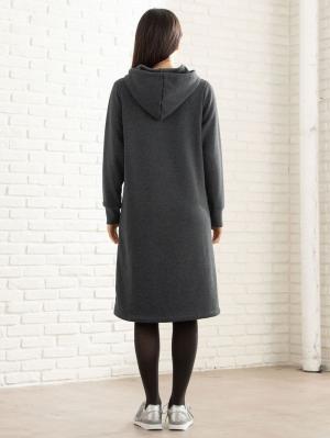 アウトレット|【極暖】裏シャギーロゴパーカーワンピース　マタニティ・授乳服