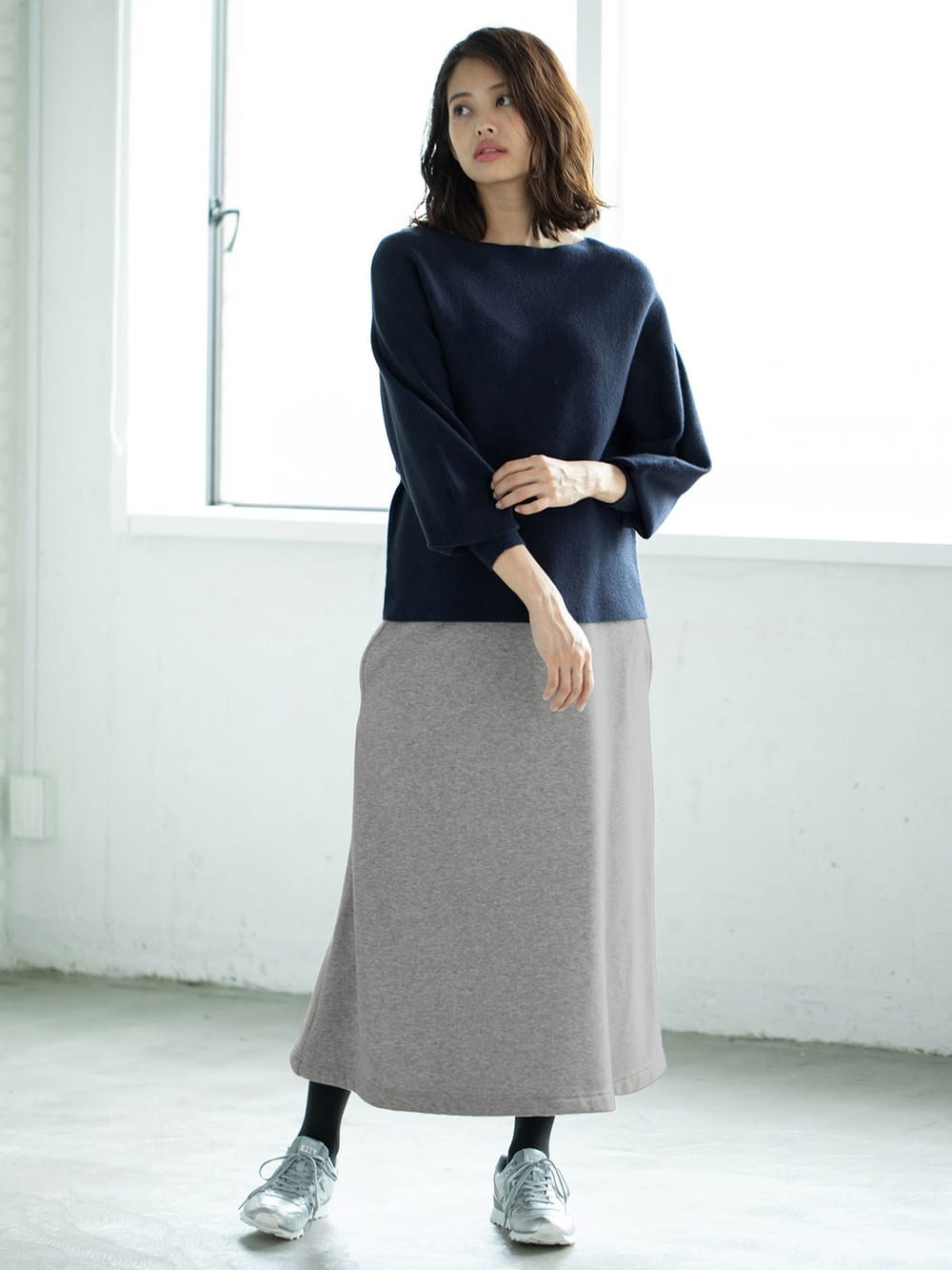 アウトレット|【産前産後対応】【極暖】裏シャギーフレアロングスカート【出産後も長く使える】