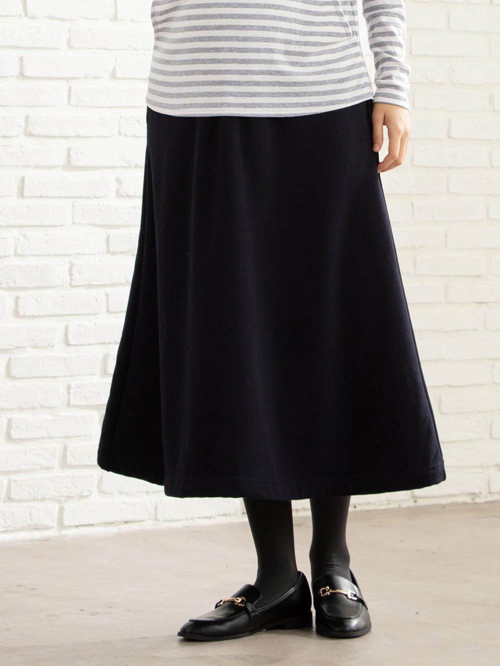 アウトレット|【産前産後対応】【極暖】裏シャギーフレアロングスカート【出産後も長く使える】