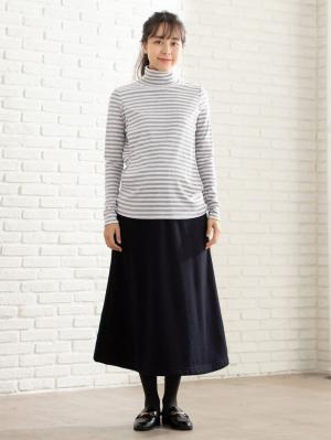 アウトレット|【産前産後対応】【極暖】裏シャギーフレアロングスカート【出産後も長く使える】