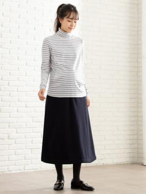 アウトレット|【産前産後対応】【極暖】裏シャギーフレアロングスカート【出産後も長く使える】