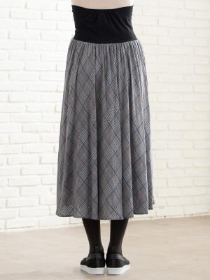 アウトレット|【産前産後】プリントマキシスカート【出産後も長く使える】