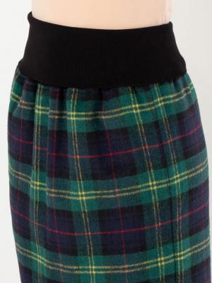 アウトレット|【産前産後対応】フィット起毛チェックナロースカート【出産後も長く使える】