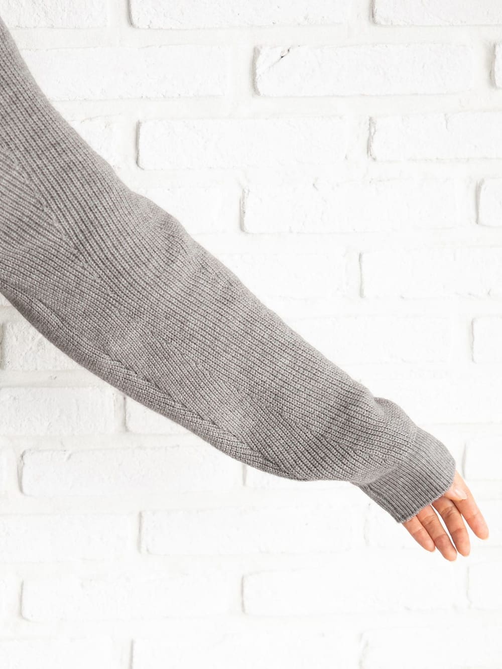 マタニティ ワンピース|片畦ニットタートルネックワンピース