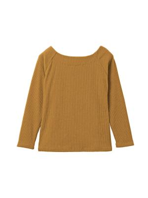 起毛リブスクエアネックニットソートップス　マタニティ・授乳服【出産後も長く使える】29068